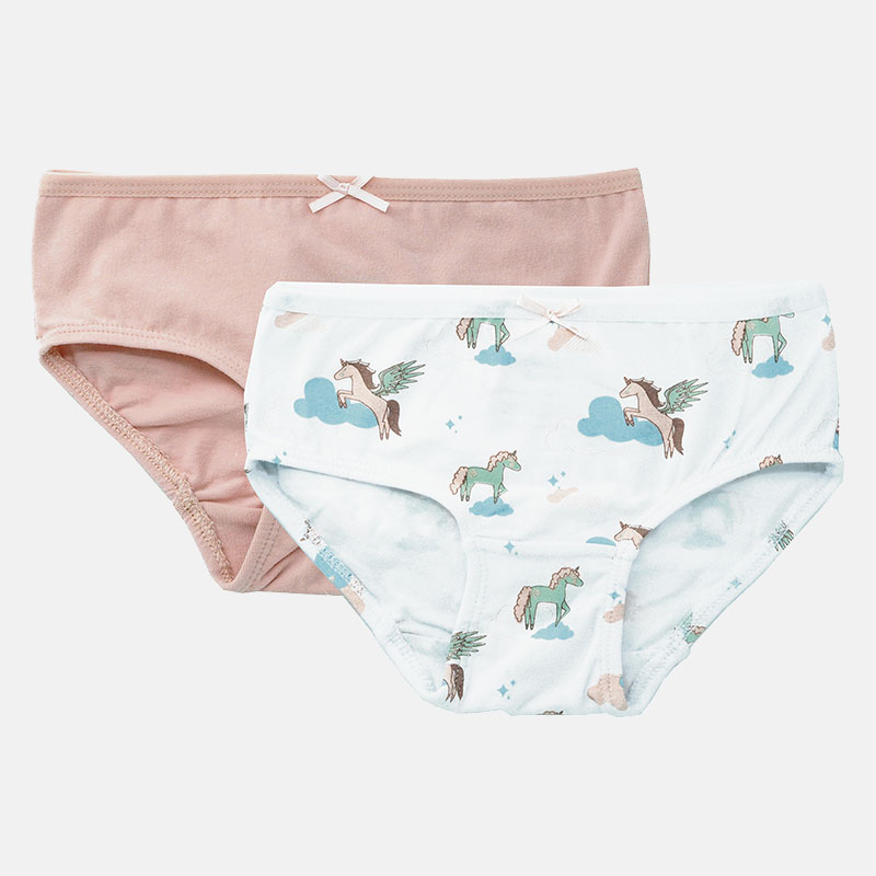 Bomullstruse brief liten jente, Pink Cloud and White, hi-res