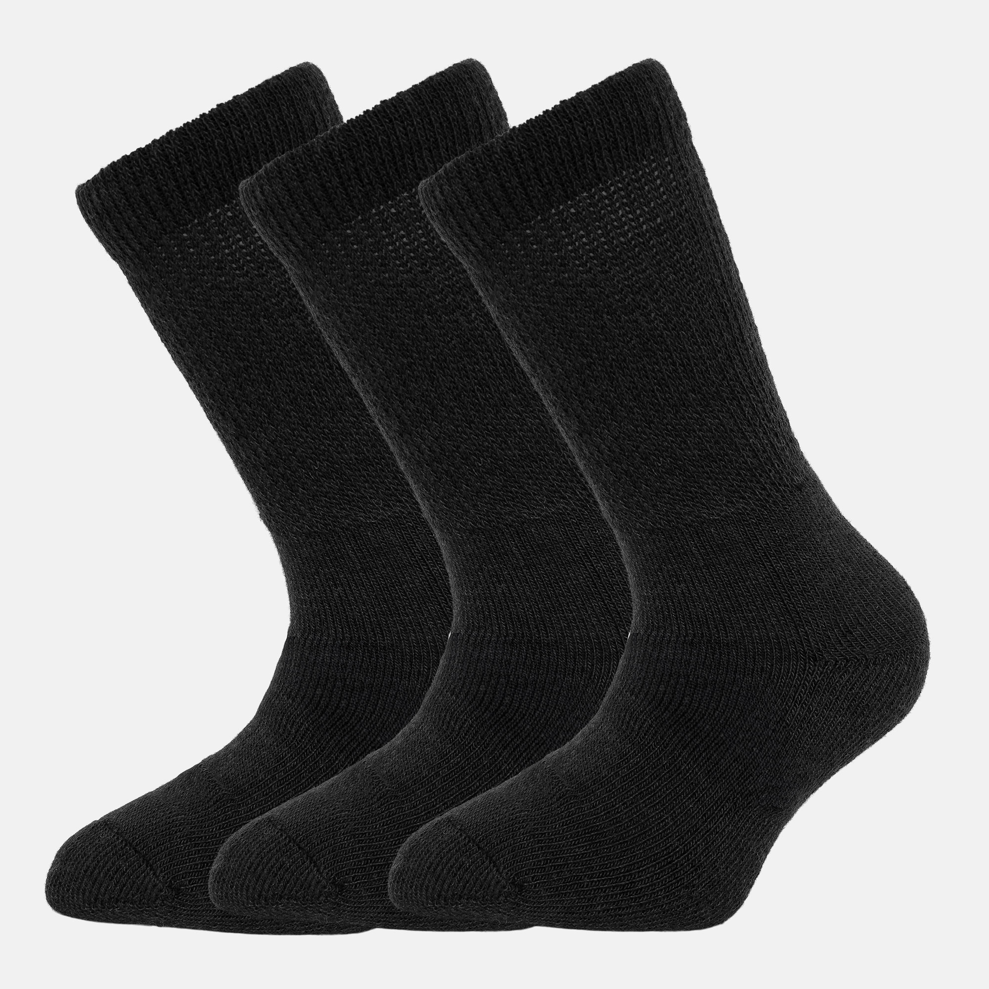 Tjocka ullstrumpor 3-pack, 37-40, Black, hi-res