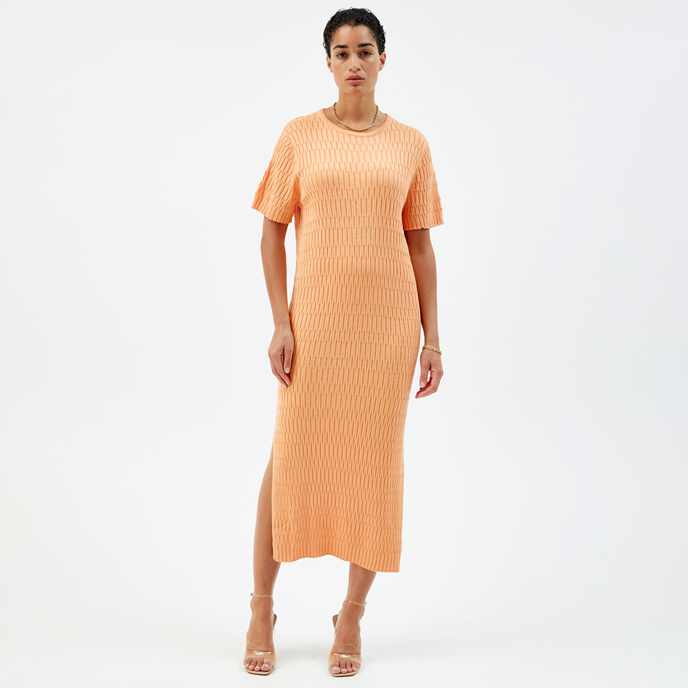 The Wave Dress, Apricot, hi-res